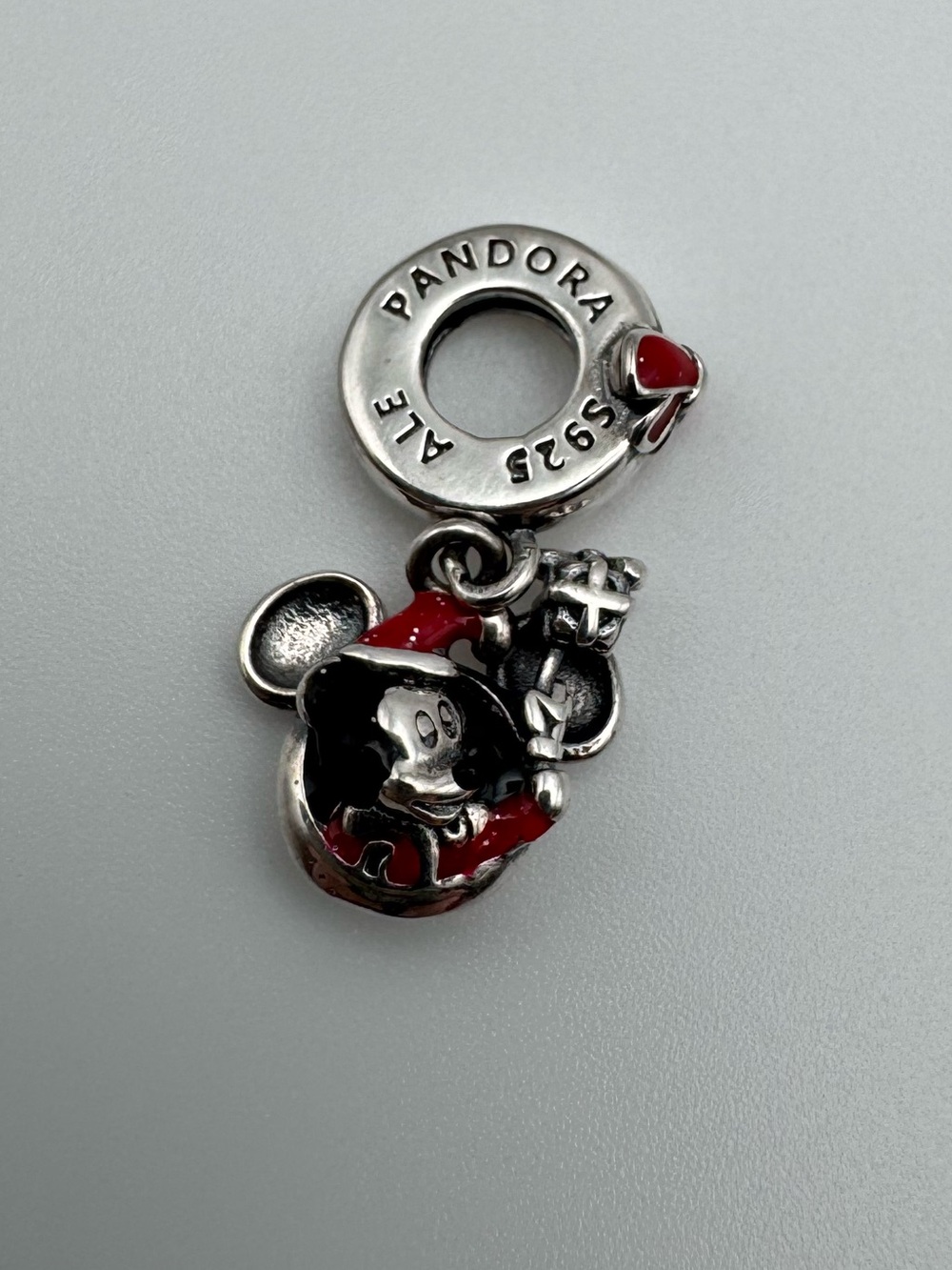 Sterling Silver 925 Pandora Disney Parks Micky Mouse Christmas Charm